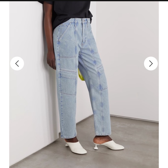 Agolde Women Sz 25 Cooper Cargo Denim Jean High Rise Light Wash Straight Zip 27” - Picture 9 of 9